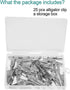 25 Pcs 2 Inches Metal Alligator Clip Spring Clamps, Silver Tone Nickel Plated for Laboratory Electric Testing Work
