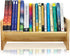 Generic Desktop Bookshelf Organizer, Wood Office Tabletop Book Storage Rack, Tilting Bookcase for Books/Magazine