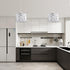 2 Pack 15Ft Plug in Pendant Light, Hanging Light with Clear Cord, On/Off Switch, Flower Fabric Lamp Shade, Hanging