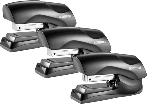 Bostitch Office Heavy Duty Stapler, 40 Sheet Capacity, No Jam, Black, 3-Pack for Classroom or Office