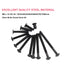 cSeao 114Pcs M6 Crib,14 15mm 80mm Black Flat Head Allen Bolt Joint Connecting Bolts Socket Cap Screws Cap Nuts Kit