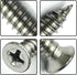 6 x 50mm Screw, Flat Head Phillips Slot, 304 Stainless Steel Self Tapping Wood Drywall Screws, 25 Pcs