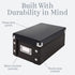 Snap-N-Store Index Card Holder: Collapsible Organizer Box for 1100 Flash Cards - Recipe or Note Card Storage