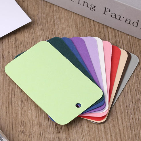 Koogel 600PCS Index Cards with Rings and Covers, 3.5 x 2.2 Inch Blank Index Cards in 12 Colors