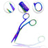 (5.5 Cynamed Knowles Bandage Scissors with Multicolor/Rainbow Titanium Coating - Perfect for EMT, Paramedics, First Aid