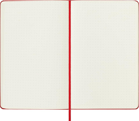 Moleskine Classic Notebook, Large, Dotted, Red Scarlet, Hard Cover, 5 x 8.25