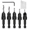 MulWark 82 Countersink Drill Bit Set with 5pcs Free Replaceable HSS Bits for Woodworking - 5 Pack