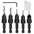 MulWark 82 Countersink Drill Bit Set with 5pcs Free Replaceable HSS Bits for Woodworking - 5 Pack