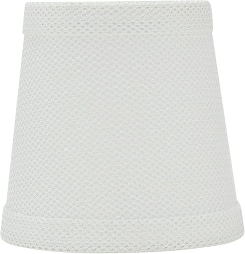 Aspen Creative 32718-2A, 3" 4" 4" Set 2 Empire Clip-On Chandelier Lamp Shade, White, Top x Bottom x Slant Height