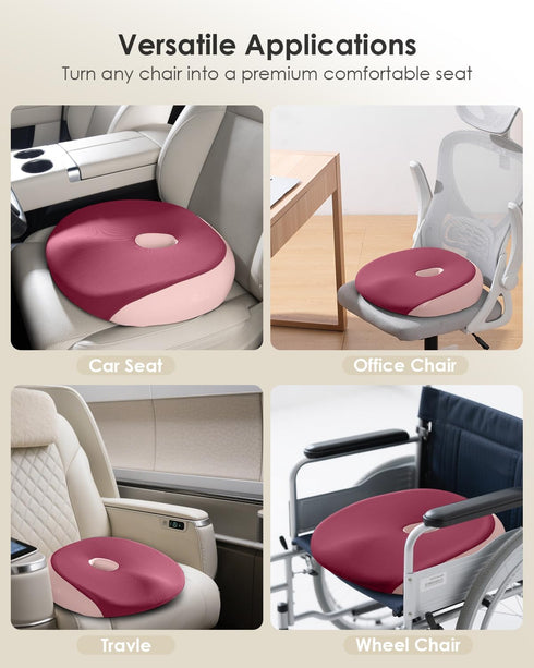 FLORICH Seat Cushion, Memory Foam Cushion for Office Chair, Ergonomic Office Seat Chair Cushion for Relieving Sciatica