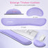 Gimars Upgrade Gel Memory Foam Set, Keyboard Wrist Rest Pad and Mouse Cushion Support for Office, Purple