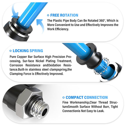 TAILONZ PNEUMATIC Male Elbow 4mm Tube OD x M5 Thread 90 Push to Connect Fittings (Pack of 10)