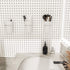 Kuhome 6 Sets Pegboard Hooks with Pegboard Cups, Ring Style Pegboard Bins for Organizing Storage, White Cup Holder