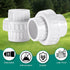 1-1/4" PVC Union Coupling Pipe Fitting, 1-1/4" PVC Slip Union Schedule 40, White (2 Pack)