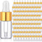 100 Pcs Clear Glass Dropping Bottles Mini Essential Oil Dropper Bottles with Black Cap Tiny Storage Jars for Perfumes