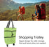 MUNEFE Oxford Shopping Pull Cart, Wheeled Shopping Bags, Portable Shopping Cart for Grocery Shopping, Travel, Beach