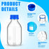 Irenare 8 Pieces Media Storage Bottles, 1000 ml Borosilicate Glass, Round Graduated with Blue GL45 Screw Cap