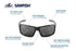 Bullhead Safety Eyewear BH2663AF Sawfish, Matte Black Frame/Temple, Smoke Anti-Fog Lens, Gray Tpr Nose Piece And Temple Ends