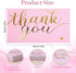 LXUEJIE 100 3.5 2 inch Pcs Thank You Cards, Pink Thank You Cards x Thanks Card with Free Write Pink Thanks Card