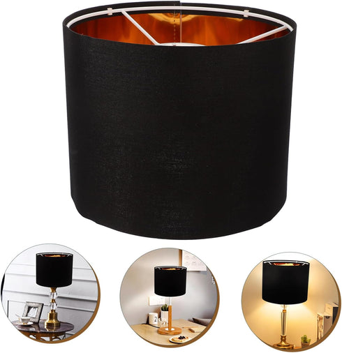 Round Linen Fabric Lamp Shade Decorative Pendant Light Cover for Table Floor and Wall Sconce Lighting Easy to Install