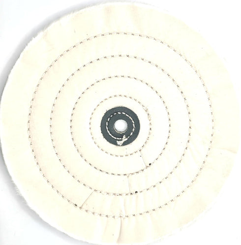 2 Pack 8” BBC Buffing Wheel - 60 Ply, Bleached Balloon Cloth for Bench Motor, Ultra Smooth Polishing Wheel