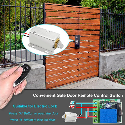 QIACHIP 433Mhz 12V 1CH (2 2 1 1CH) Universal Wireless Remote Control Switch DC Relay Receiver Module RF Transmitter