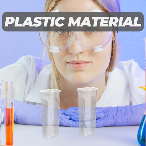 20pcs Polypropylene Slide Mailer, 87mm x 27mm End Opening Plastic with Flip Top Lid for 5 Slides