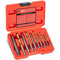 10-Pieces Screw Extractor Set, Left-Hand Drill Bit 37# Cr-Mo & 6542 HSS Steel Cobalt, Easy Out Broken Bolt Remover Tool
