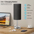 3 Dimmable Bulb Black Bedroom Table Lamp for Bedside - Way Touch Lamp USB C A Charging Ports and AC Outlet, Small Desk