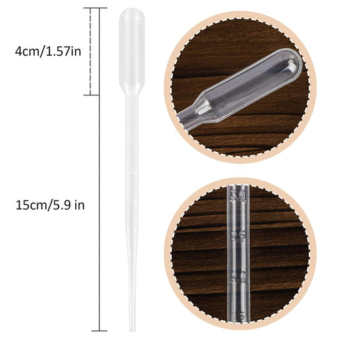 Disposable Pipettes Dropper 90pcs - 3ml Plastic Pipettes Droppers Pippettes Pippets Water Dropper Mini Transfer Pipettes Droppers for Ersessential Oils Pipets Small Measuring Liquid Dropper