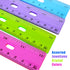GIFTEXPRESS Pack of 6 Jeweltones Color Ruler, 12 Inches Transparent Plastic Ruler for Kids