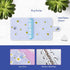 SOUL MAMA Mini Binder with Cash Envelopes - Cute Daisy Blue A8 Binder Wallet, Money Organizer for Cash, Mini 3 Ring
