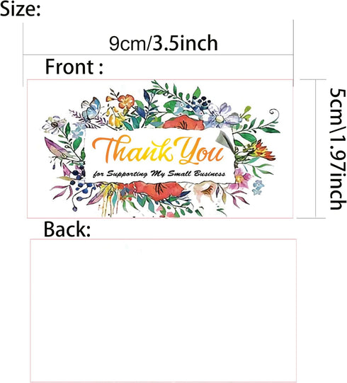 DOFE 300PCS Cards,6 3.5*1.97Customer Thank You For Supporting My Business Styles Appreciation Card For Shop Online