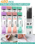Nicpro 0.7 mm Mechanical Pencils Set - 3PCS Metal Drafting Pencil with Case, 480 PCS HB Pencil Leads, 3 Erasers for
