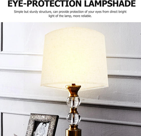 UPKOCH Linen Lampshade for Table and Floor Lamps Versatile Desk Lamp Cover Replacement Decorative Light Shade