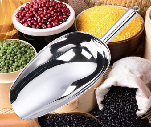 3 Oz,Stainless Metal Ice Scoop Steel Small Ice Scooper for Ice Bucket - Kitchen Gadgets Cookie Flour Pet Dog Food Scoop