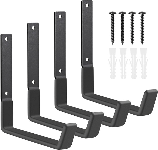 Heevir Heavy Duty Utility Hooks, Garage Storage Wall Mount Steel Hooks, Garden Tool