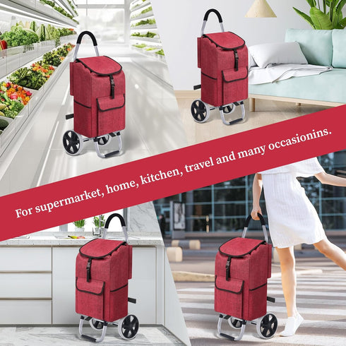 Generic 32cmx24.5cmx55cm Shopping Trolley Replacement Bag - Easy Carrying Shopping Cart Handtruck for Office, C