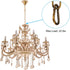 6 2 Set PATIKIL Feet Gold Bronze Finish Lighting Hanging Chain, Metal Looping Chain for Hanging Plant Pendant