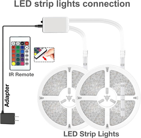 200ft, 24V Decor(2 100ft) dalattin Led Lights for Bedroom Smart Led Strip Lights with App Control Remote, RGB LED Light