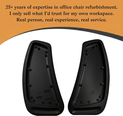 GCDI2020 Replacement Black High Performance Arm Pads for Knoll Generation Office Chair - (Fits Fully Adjustable Arms)