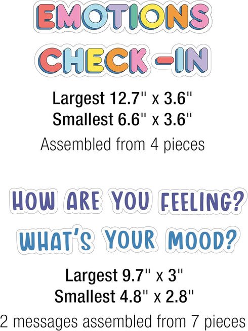 Carson Dellosa 46-Piece We Stick Together Emotions Check-in Bulletin Board Set for Calm Down Corner Classroom Decor