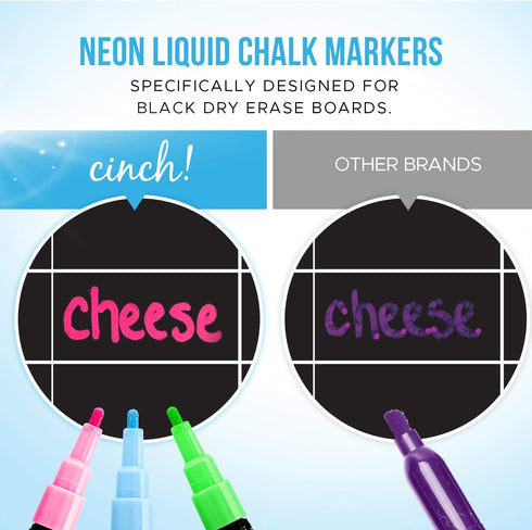 Cinch Magnetic Dry Erase Chore Board for Kids, 6 Whiteboard Markers with Magnets, Family Chore Chart for Adults (17x12"