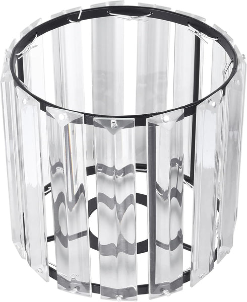 4.92 Inch Luxshiny Crystal Ceiling Light Cover Iron Art Lampshade Shade Unique Light Cover for Wall Lamp Pendant