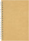 Soft Cover Spiral Notebook Journal, Coofficer Blank Sketch Book Pad, 100 Pages, 7.5 "x 5.1" (Brown)