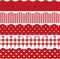 Whaline 69 Feet Valentine's Day Bulletin Board Borders, 60 Pieces in 5 Styles, Heart Plaid Spot Stripe for Decoration