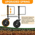 4 Inch Heavy Duty Gate Wheel with Brake, Spring Loaded Caster Wheel, Outdoor Gate Helper for Wooden PVC Fences, 220 Lbs