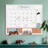 TORASO Whiteboard Calendar, Magnetic Dry Erase & Bulletin Board Combo, White Wood Framed, 18" x 22"