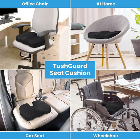 Generic Memory Foam seat Cushion, ergonomically Designed Orthopedic Coccyx Pillow, relieves Coccyx Pain, Hemorrhoids
