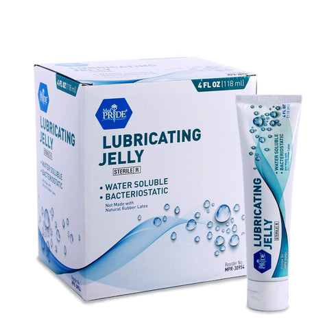 MED PRIDE Sterile Surgical Lubricant Jelly Tube, 4 Fl Oz, Water-Soluble, Bacteriostatic,